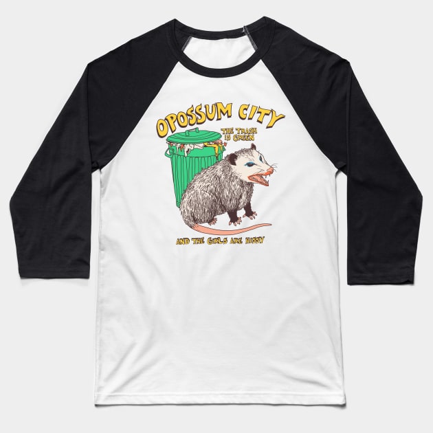 Opossum City Baseball T-Shirt by Hillary White Rabbit